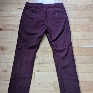 Goodfellow Maroon Burgundy Chino Pants 32x30